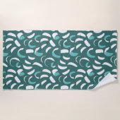 Blauwgroen Blue Kitesurfen Extreme watersporten Strandlaken (Voorkant)