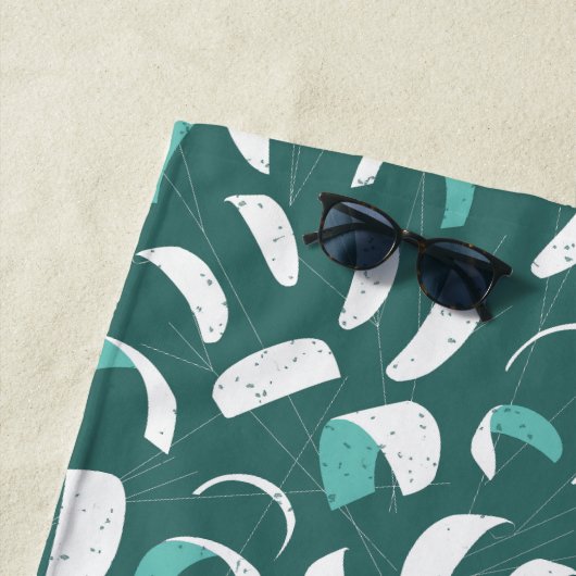 Blauwgroen Blue Kitesurfen Extreme watersporten Strandlaken (In situ)