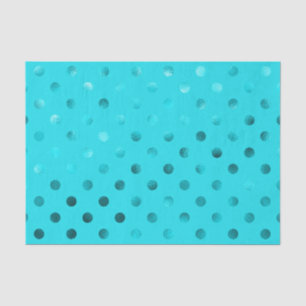 Blauwgroen Blue Metallic Polka Dot Pattern Zwitser Tissuepapier