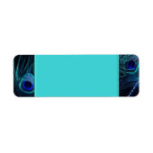 Blauwgroen Blue Peacock Adresetiketten Etiket (Voorkant)