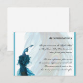 Blauwgroen Blue Peacock Plume Accomodations Informatiekaartje (Voorkant / Achterkant)