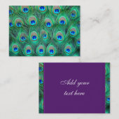 Blauwgroen Blue Peacock Visitekaartjes (Voorkant / Achterkant)