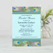 Blauwgroen Blue Peacock Vrijgezellenfeest Kaart (Staand voorkant)