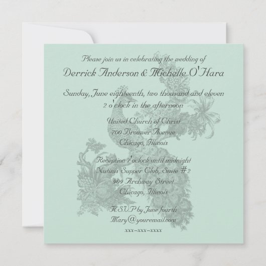 Blauwgroen Blue  Peacock Weddenschap Kaart (Achterkant)