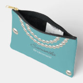 Blauwgroen Blue Pearl Ketting Etui (Open)