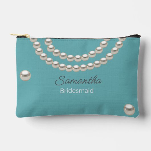 Blauwgroen Blue Pearl Ketting Etui (Voorkant)