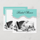 Blauwgroen Blue Pearl Vrijgezellenfeest Kaart (Voorkant / Achterkant)