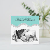 Blauwgroen Blue Pearl Vrijgezellenfeest Kaart (Staand voorkant)