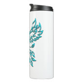 Blauwgroen Blue Phoenix stijgt Thermosbeker (Geroteerd rechts)