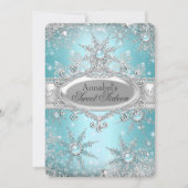 Blauwgroen Blue Princess Winter Wonderland Sweet 1 Kaart (Voorkant)