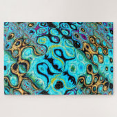 Blauwgroen Blue Ripples Jigsaw Puzzel (Horizontaal)