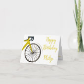 Blauwgroen Blue Road Fietser Verjaardag Kaart (Voorkant)