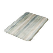 Blauwgroen Blue Sage Green Cream Distressed Stripe Badmat (Gekanteld)