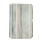 Blauwgroen Blue Sage Green Cream Distressed Stripe Badmat (Voorkant Verticaal)