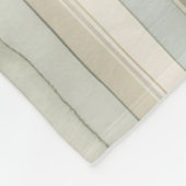 Blauwgroen Blue Sage Green Cream Distressed Stripe Fleece Deken (Hoek)