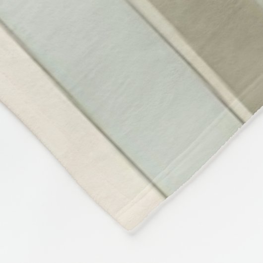 Blauwgroen Blue Sage Green Cream Distressed Stripe Fleece Deken (Hoek)