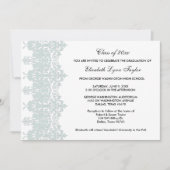 Blauwgroen Blue School Afstuderen aankondiging (Voorkant)