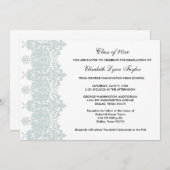 Blauwgroen Blue School Afstuderen aankondiging (Voorkant / Achterkant)