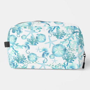 Blauwgroen Blue Seahorse Sanddollar Seashell Koraa Toilettasje