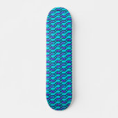 Blauwgroen Blue Shim Shim Pattern Persoonlijk Skateboard (Voorkant)