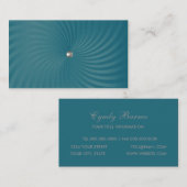 Blauwgroen Blue Shimmer Twirl Visitekaartje (Voorkant / Achterkant)