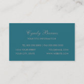 Blauwgroen Blue Shimmer Twirl Visitekaartje (Achterkant)