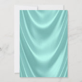 Blauwgroen Blue Silver Mask Masquerade Party Kaart (Achterkant)