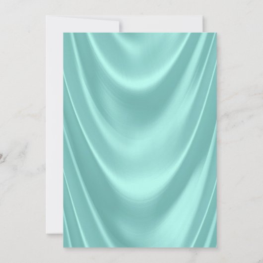 Blauwgroen Blue Silver Mask Masquerade Party Kaart (Achterkant)