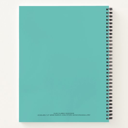 Blauwgroen Blue Specialized Sketchbook Monogram Na Notitieboek (Achterkant)