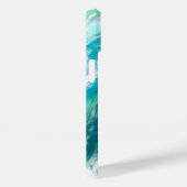 Blauwgroen Blue Turquoise Digital Ocean Fluid Art Case-Mate iPhone Case (Achterkant / Rechts)