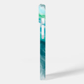 Blauwgroen Blue Turquoise Digital Ocean Fluid Art Case-Mate iPhone Case (Achterkant / Links)