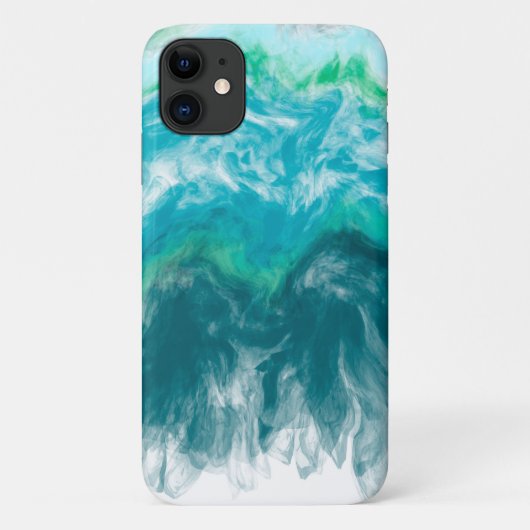 Blauwgroen Blue Turquoise Digital Ocean Fluid Art Case-Mate iPhone Case (Achterkant)
