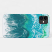 Blauwgroen Blue Turquoise Digital Ocean Fluid Art Case-Mate iPhone Case (Achterkant (horizontaal))
