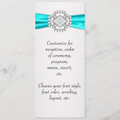 Blauwgroen Blue Wedding Menu Programma (Voorkant)