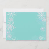 Blauwgroen Blue Winter Wonderland Masquerade Party Kaart (Achterkant)