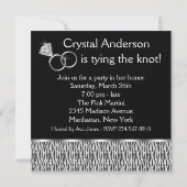 Blauwgroen Blue Zebra High Heels vrijgezellenfeest Kaart (Achterkant)