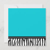 Blauwgroen Blue Zebra Sweet 16 Kaart (Achterkant)