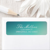 Blauwgroen blurrode Adresetiketten Etiket (Insitu)