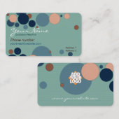 Blauwgroen Blush & Blue Color Flobles Visitekaartje (Voorkant / Achterkant)