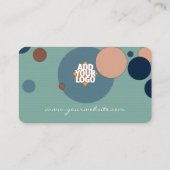 Blauwgroen Blush & Blue Color Flobles Visitekaartje (Achterkant)