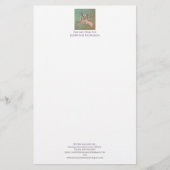 Blauwgroen&Blush Monogram Zakelijk Briefpapier (Voorkant)