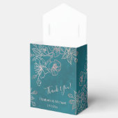 Blauwgroen Blush Pink | Aangepaste bruiloft Bedankdoosjes (Geopend)