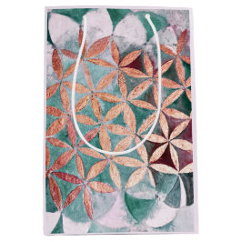 Blauwgroen Blush Roze Pastel Abstract Waterverf Pa Medium Cadeauzakje