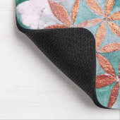 Blauwgroen Blush Roze Pastel Abstract Waterverf Pa Muismat (Hoek)