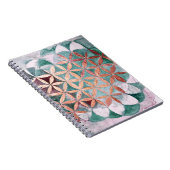 Blauwgroen Blush Roze Pastel Abstract Waterverf Pa Notitieboek (Rechterzijde)