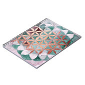 Blauwgroen Blush Roze Pastel Abstract Waterverf Pa Notitieboek (Linkerzijde)