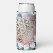 Blauwgroen Blush Roze Pastel Abstract Waterverf Pa Seltzer Blikjeskoeler (Seltzer Achterkant)