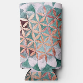 Blauwgroen Blush Roze Pastel Abstract Waterverf Pa Seltzer Blikjeskoeler