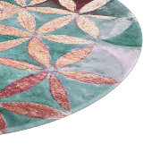 Blauwgroen Blush Roze Pastel Abstract Waterverf Pa Snijplank (Hoek)