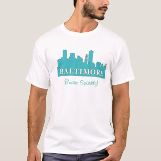 Blauwgroen B'more Sparkly! T-shirt